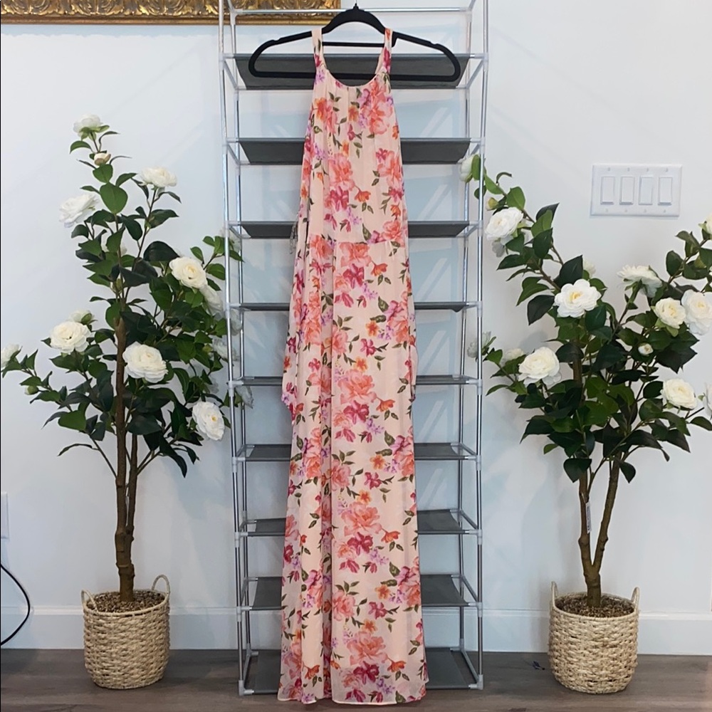 Floral Halter Maxi Dress